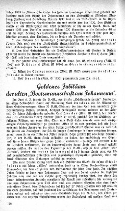 Goldenes Jubiläum der alten "Bootsmannschaft am Johanneum".