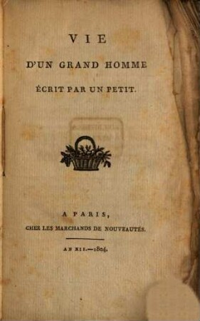 La Vie d'un grand homme