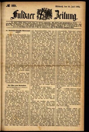 Ausgabe vom Mittwoch, den 26. Juli 1882.