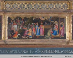 Marienkrönung mit Heiligen : Predella