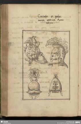 Cassides et galeae uariae ueterum Romanorum.