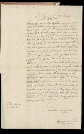 Brief Hermanns an seinen Vater Landgraf Moritz d. G. (1625, Jan.)