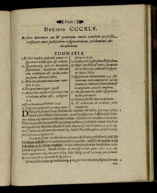 Decisio CCCXLV. - Decisio CCCLI.