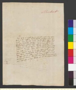 Brief von Schubert, Gotthilf Heinrich an Goethe, Johann Wolfgang von