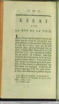 Essai Sur La Mue De La Voix