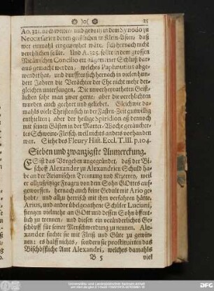 Sieben und zwanzigste Anmerckung.