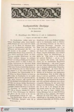 Kunstgewerbliche Streifzüge, [4,3]:  Bemerkungen über Möbel des 17. und 18. Jahrhunderts