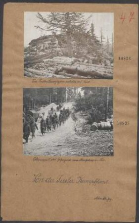 Abtransport ital. Gefangener vom Hochgebirge zu Tal