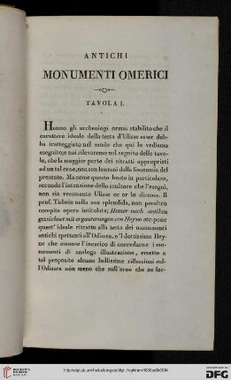 Tafel 1-18 Antichi monumenti omerici