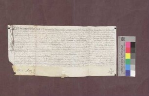 Martin Hügelin von Zunzingen verkauft an Jakob Itzin zu Oberweiler 1/2 Jauchert Acker in Niederweiler Bann um 40 Gulden.