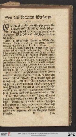 [Von den Staaten überhaupt - Von den hohen Collegien der Staaten]