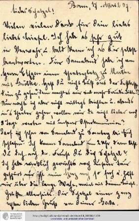 Postkarte vom 17.04.1907