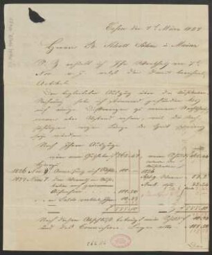 Brief an B. Schott's Söhne : 07.03.1827