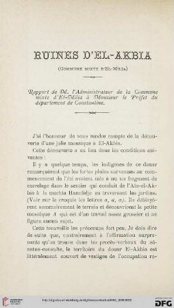 Sér. 3: Ruines d'El-Akbia (Comune mixte d'El-Milia)