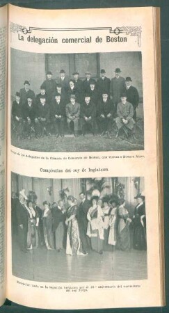 La delegación comercial de Boston [y] Cumpleaños del rey de Inglaterra - [Fotografías]