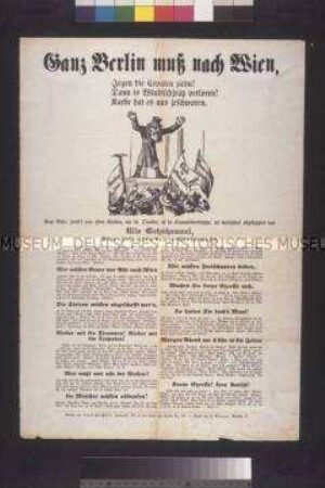 Satirisches Flugblatt: Ganz Berlin muss nach Wien (Ullo Bohmhammel); undatiert