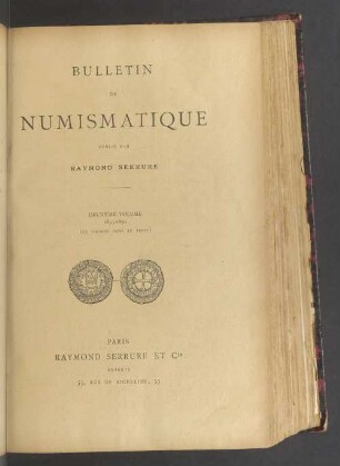 2.1893/94: Bulletin de numismatique