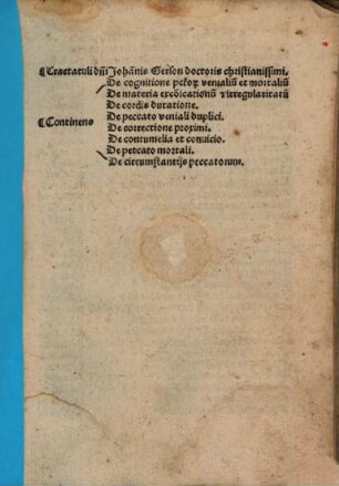 Tractatuli de cognitione peccatorum venalium et mort : de materia excommunicationum ... de cordis duratione