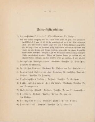 22-25, Universitätsinstitute