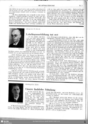 Lehrlingsausbildung tut not