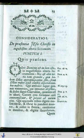 Consideratio I - IV