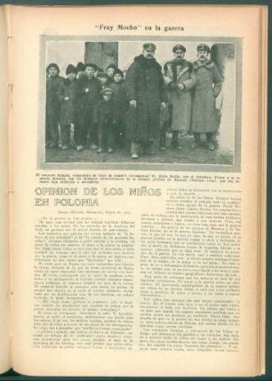 Opinión de los niños en Polonia : "Fray Mocho" en la guerra