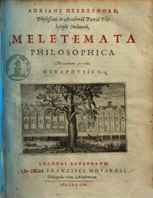 Meletemata philosophica : maximam partem, metaphysica