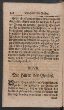 XCVII. Die Hüter des Grabes