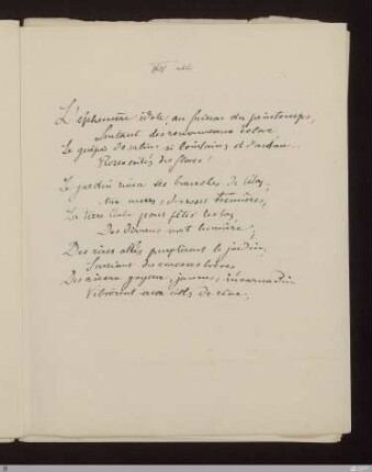 XV. L'éphémère idole, au frisson du printemps