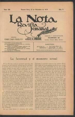 La juventud y el momento actual