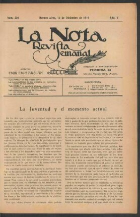 La juventud y el momento actual