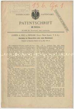 Patentschrift über die Anordnung von Wasserröhren unter einem Walzenkessel, Patent-Nr. 38554