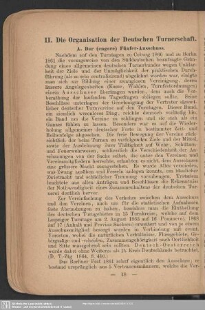 II. Die Organisation der Deutschen Turnerschaft