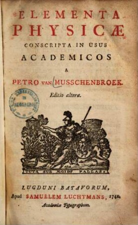 Elementa Physicae : Conscripta In Usus Academicos