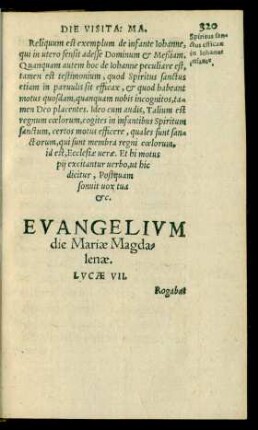 Evangelium die Mariae Magdalenae.