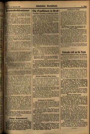Zweite Ausgabe vom Donnerstag, den 21. November 1935.
