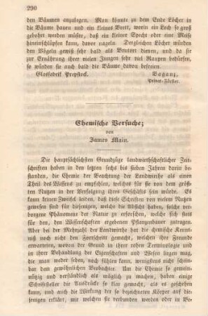 Chemische Versuche; von James Main.