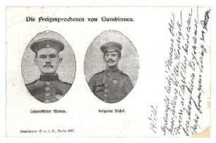 Die Freigesprochenen von Gumbinnen - Unteroffizier Marten- Sergeant Hickel