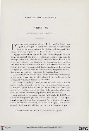 3. Pér. 34.1905: Whistler, [4] : artistes contemporains