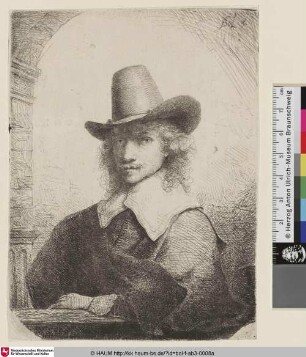 [Bildnis eines Mannes mit hohem Hut; Portrait of a man with high hat; Portrait d'homme]