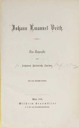 Johann Emanuel Veith : eine Biographie