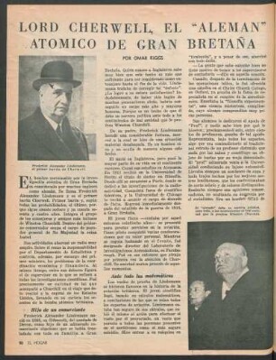 Lord Cherwell, el "alemán" atómico de Gran Bretaña