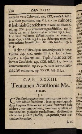 256-275, Cap. XXXIII. Tentamen Scanfionis Metricae.