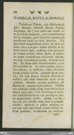 Tabellae, Rotulae, Morsuli