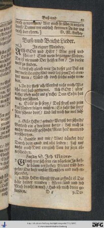 Buß- und Beicht-Lieder.