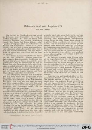 3: Delacroix und sein Tagebuch