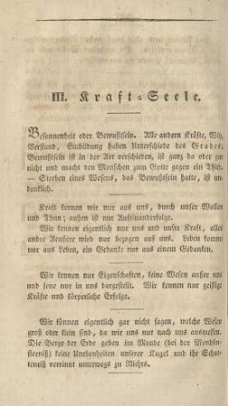 III. Kraft-Seele