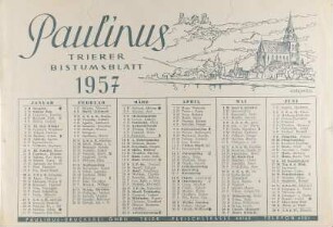 Kalender des Trierer Bistumsblatt (1957)