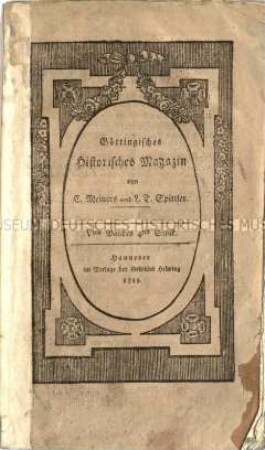 Göttingisches historisches Magazin. 5. 1789, 4