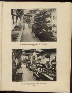 Taf. 47. Austellungsgebäude: Abt. G. M. Hütte. 1896 / Austellungsgebäude: Abt. Stahlwerk 1896